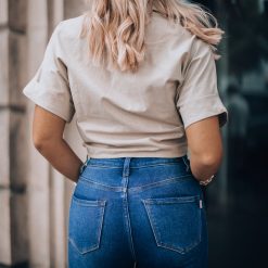 Southern Alternative Moonlight Tie Crop Top (Taupe) 4 Southern Alternative Moonlight Tie Crop Top (Taupe)