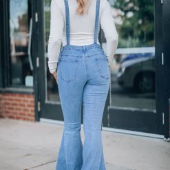 Southern Alternative Ziggy Flared Denim Overalls Clothing