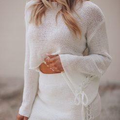 Southern Alternative Anastasia Knit Skirt Set (Cream)