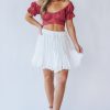 Southern Alternative Kennedy Ruffle Skirt (White) Skirts