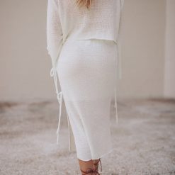 Southern Alternative Anastasia Knit Skirt Set (Cream)