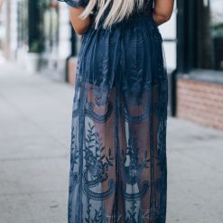 Southern Alternative Canyon Lace Romper Dress (Navy)