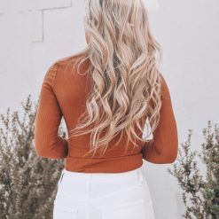 Southern Alternative Bliss Ribbed Bodysuit (Rust) 3 Southern Alternative Bliss Ribbed Bodysuit (Rust)