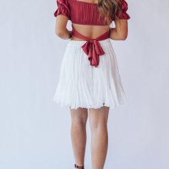 Southern Alternative Kennedy Ruffle Skirt (White) Skirts