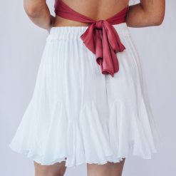 Southern Alternative Kennedy Ruffle Skirt (White) Skirts