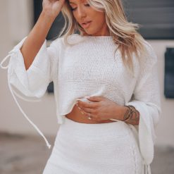 Southern Alternative Anastasia Knit Skirt Set (Cream)