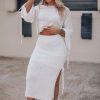 Southern Alternative Anastasia Knit Skirt Set (Cream)
