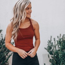 Southern Alternative Bodysuits Juliet Ribbed Bodysuit (Rust)