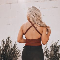 Southern Alternative Bodysuits Juliet Ribbed Bodysuit (Rust)