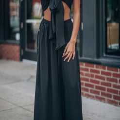 Southern Alternative Cora Crop And Pant Set (Black)