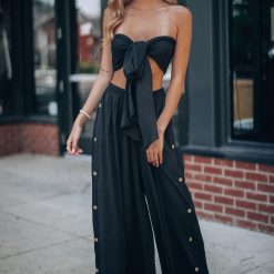 Southern Alternative Cora Crop And Pant Set (Black)