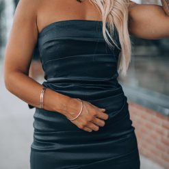 Southern Alternative Quincy Bow Mini Dress (Black)