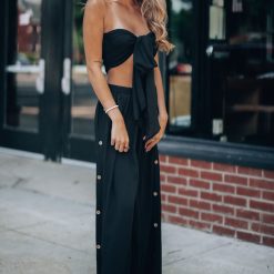 Southern Alternative Cora Crop And Pant Set (Black)