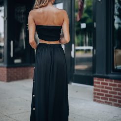 Southern Alternative Cora Crop And Pant Set (Black)