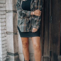 Southern Alternative Fireside Plaid Oversized Jacket Clothing