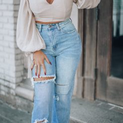 Southern Alternative Clothing Autumn Days Crop Top (Taupe) 6 Southern Alternative Clothing Autumn Days Crop Top (Taupe)