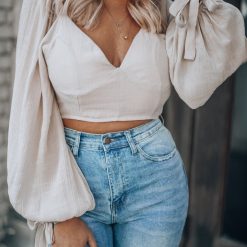 Southern Alternative Clothing Autumn Days Crop Top (Taupe) 5 Southern Alternative Clothing Autumn Days Crop Top (Taupe)