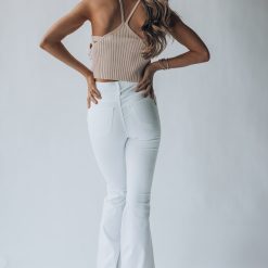 Southern Alternative Wilmington Knit Crop Top (Taupe)