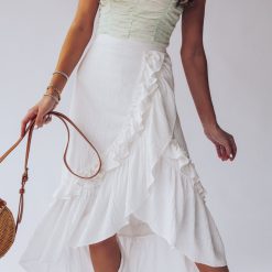 Southern Alternative Rue Ruffled Midi Skirt Skirts