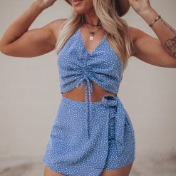 Southern Alternative Daisy Polka Dot Halter Top
