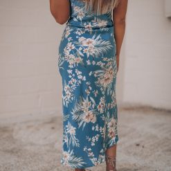 Southern Alternative Clothing Float On Tropical Midi Dress (Teal) 4 Southern Alternative Clothing Float On Tropical Midi Dress (Teal)