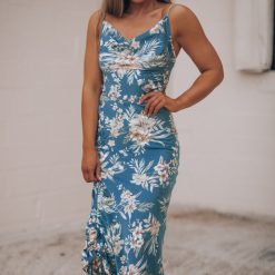 Southern Alternative Clothing Float On Tropical Midi Dress (Teal) 5 Southern Alternative Clothing Float On Tropical Midi Dress (Teal)