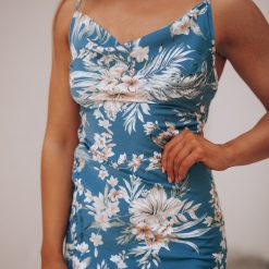 Southern Alternative Clothing Float On Tropical Midi Dress (Teal) 3 Southern Alternative Clothing Float On Tropical Midi Dress (Teal)