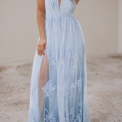 Southern Alternative All My Love Maxi Gown (Light Blue)