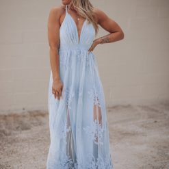 Southern Alternative All My Love Maxi Gown (Light Blue)