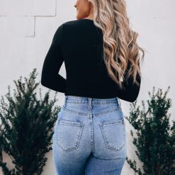 Southern Alternative Bliss Ribbed Bodysuit (Black)