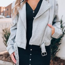 Southern Alternative Jackets Meet Up Biker Jacket (Heather Grey)