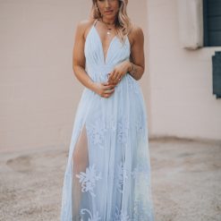 Southern Alternative All My Love Maxi Gown (Light Blue)