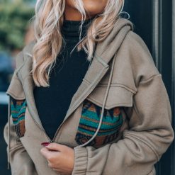 Southern Alternative Misty Days Fleece Zip Up Hoodie Clothing