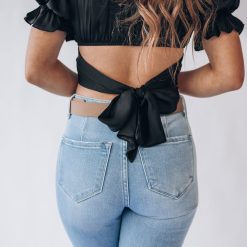 Southern Alternative Havana Satin Crop Top (Black) Crop Tops 3 Southern Alternative Havana Satin Crop Top (Black) Crop Tops