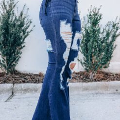 Southern Alternative Denim Paige Distressed Bell Bottoms (Dark Wash)
