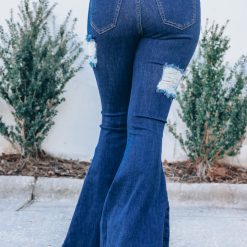 Southern Alternative Denim Paige Distressed Bell Bottoms (Dark Wash)