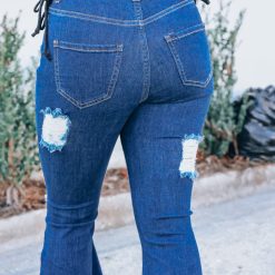 Southern Alternative Denim Paige Distressed Bell Bottoms (Dark Wash)