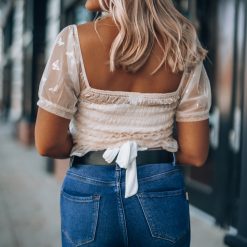 Southern Alternative Iridescent Mesh Crop Top