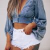 Southern Alternative Charleston Denim Blouse (Dark Denim) Clothing
