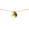 Southern Alternative Letter Disc Necklace- R Necklaces
