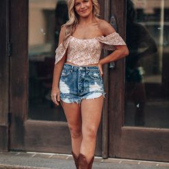 Southern Alternative Ariana Floral Corset Top (Nude)