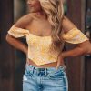 Southern Alternative Ariana Floral Corset Top (Yellow)