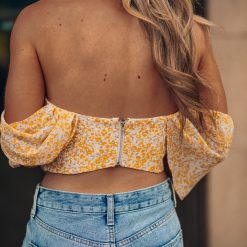 Southern Alternative Ariana Floral Corset Top (Yellow)
