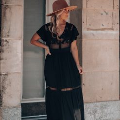 Southern Alternative Skylar Embroidered Maxi Dress (Black) 11 Southern Alternative Skylar Embroidered Maxi Dress (Black)