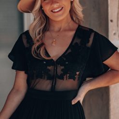 Southern Alternative Skylar Embroidered Maxi Dress (Black) 12 Southern Alternative Skylar Embroidered Maxi Dress (Black)