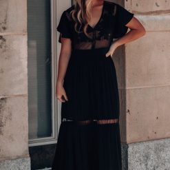 Southern Alternative Skylar Embroidered Maxi Dress (Black) 14 Southern Alternative Skylar Embroidered Maxi Dress (Black)