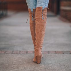 Southern Alternative Clothing Shelly OTK Boots (Taupe)