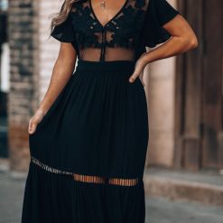 Southern Alternative Skylar Embroidered Maxi Dress (Black) 20 Southern Alternative Skylar Embroidered Maxi Dress (Black)