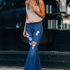 Southern Alternative Clothing Wild Love Distressed Bell Bottoms (Dark Wash) 11 Southern Alternative Clothing Wild Love Distressed Bell Bottoms (Dark Wash)