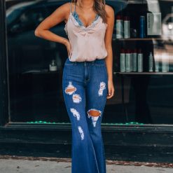 Southern Alternative Clothing Wild Love Distressed Bell Bottoms (Dark Wash) 10 Southern Alternative Clothing Wild Love Distressed Bell Bottoms (Dark Wash)